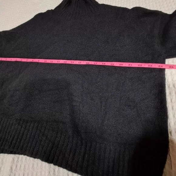 Free People Like New Afterglow Mock Neck Women's Sweater - Jet Black SP - Picture 3 of 13